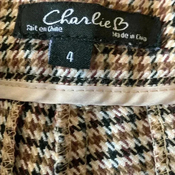 Charlie  B NWOT herringbone dress pants with spandex - Picture 5 of 8